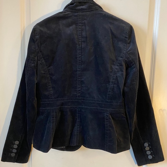 Talbots Black Velvet One Button Structured Blazer, size 6 - Picture 2 of 8